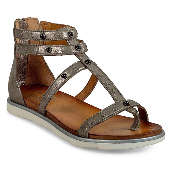 Miz Mooz Kilroy sandal sage metallic Sz 39 Women’s Leather Sandal - Picture 8 of 8